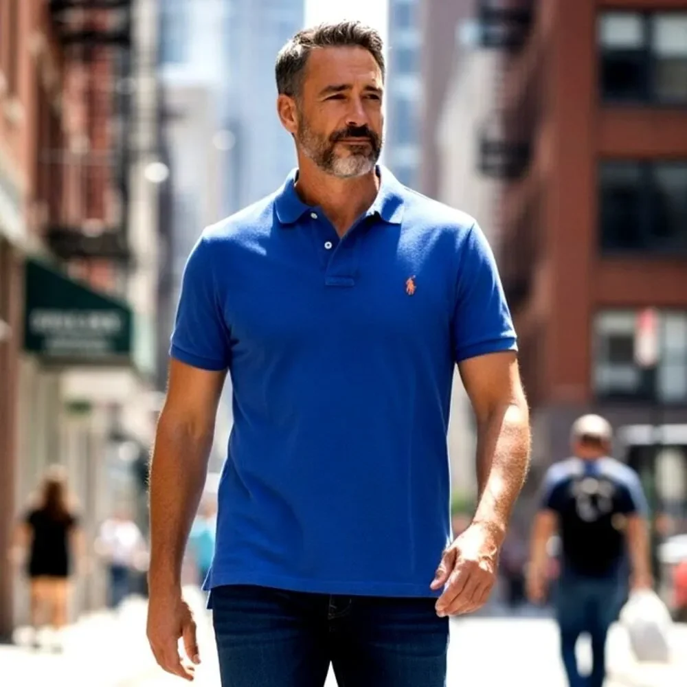 POLO by Ralph Lauren Mens Royal Blue 3-Button Polo Shirt - Size: Large